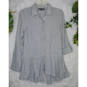 Sunday in Brooklyn Anthropologie | Women's Button Up Peplum Stripes Size XS